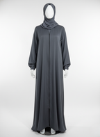The Everyday Essential: Front Zipped Plain Abayas