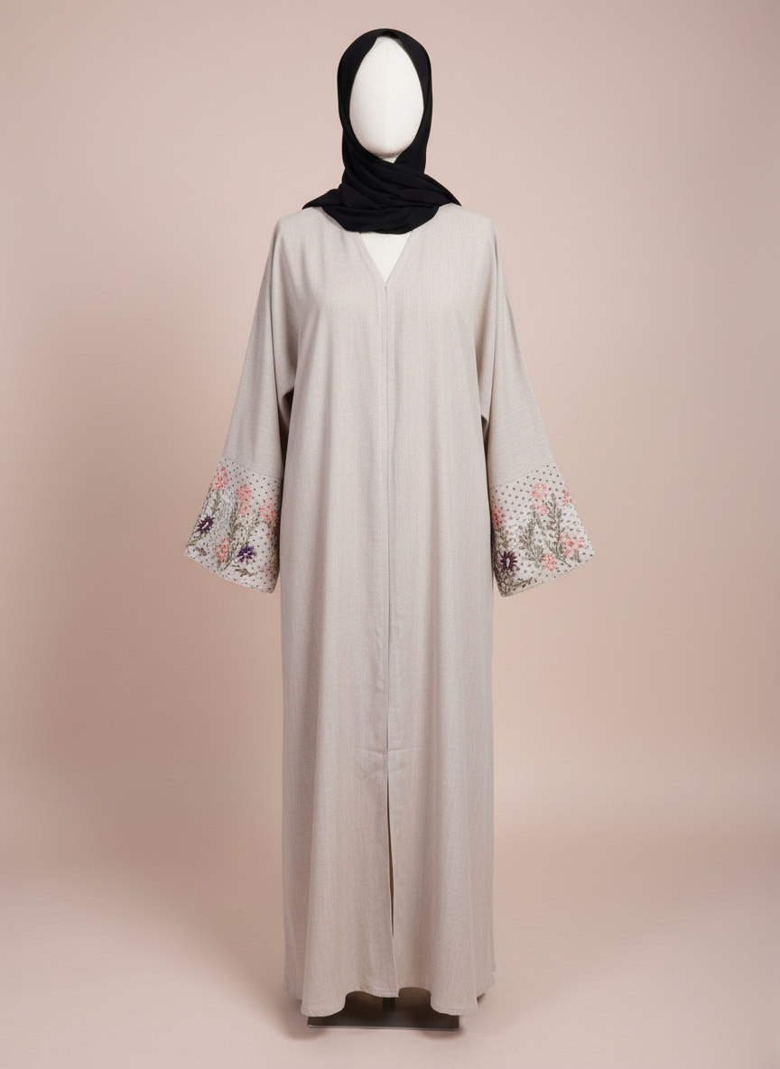 Luxe Embellished Sleeves Abaya