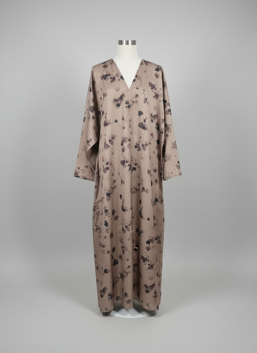 Sand Dunes Self-Print Abaya