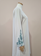 Luxe Green Sleeve Embroidery Abaya