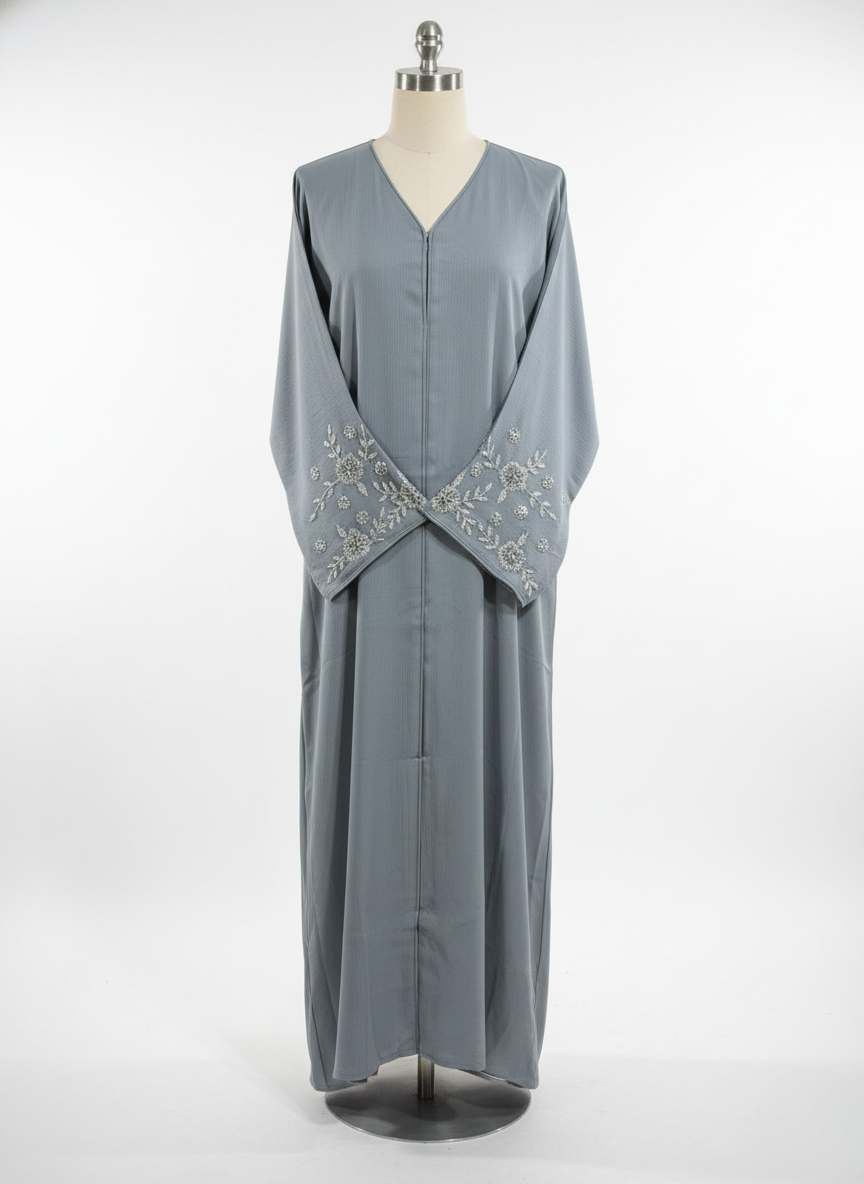 Bloom Beaded Sleeve Abaya