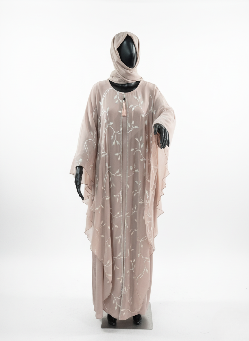 Elegant Embroidered Abaya
