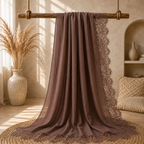Lace-Trim Modal Hijab
