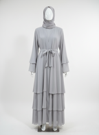 Sophisticated Plain Layered Abaya