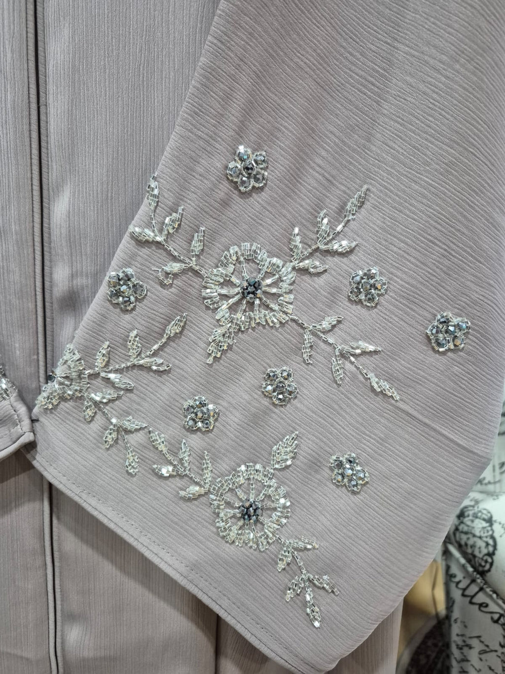 Bloom Beaded Sleeve Abaya