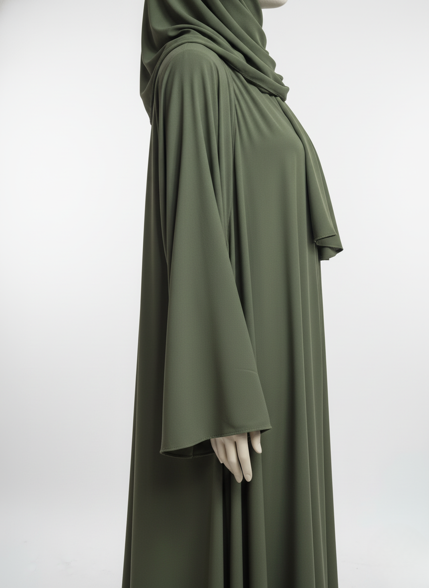 Elegant Umbrella-Cut Abaya