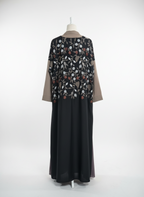 Black and Brown Floral Embroidery