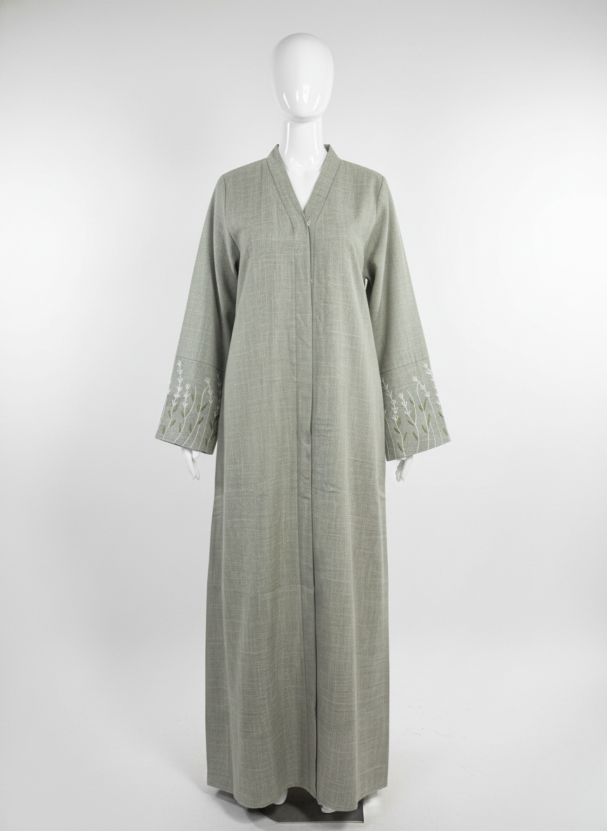 Embroidered Sleeve Classic Abaya