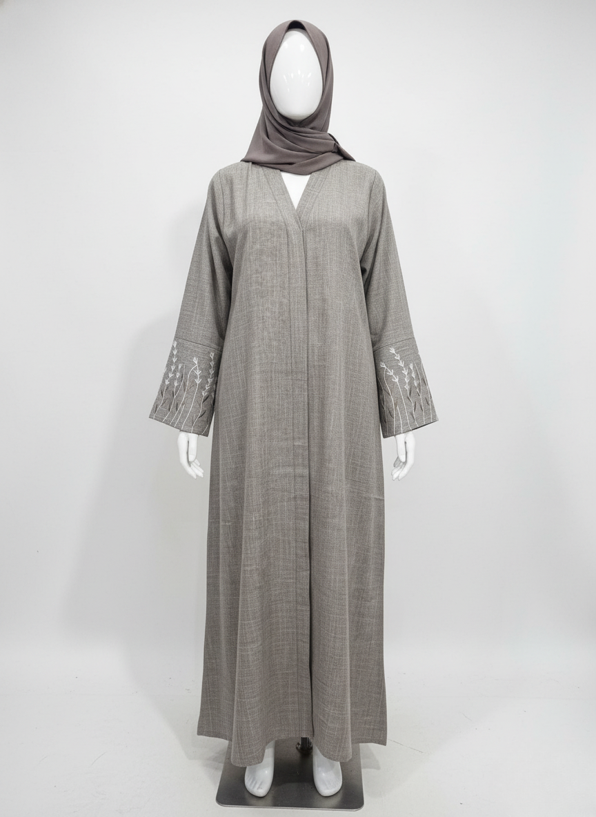 Embroidered Sleeve Classic Abaya