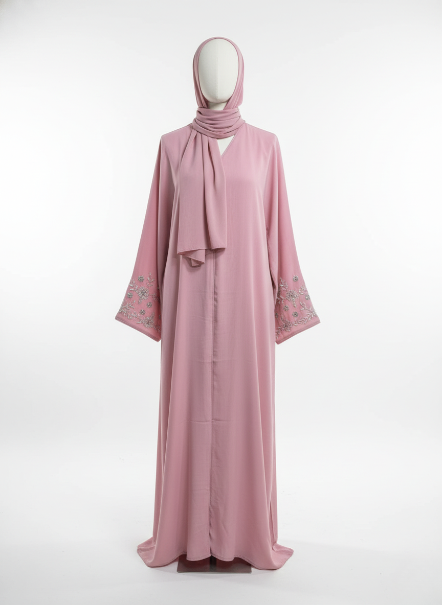 Bloom Beaded Sleeve Abaya