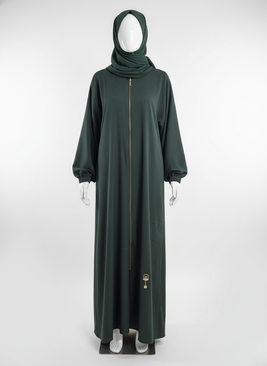 The Everyday Essential: Front Zipped Plain Abayas