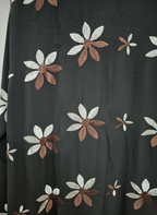 Full Floral Black & Brown Abaya