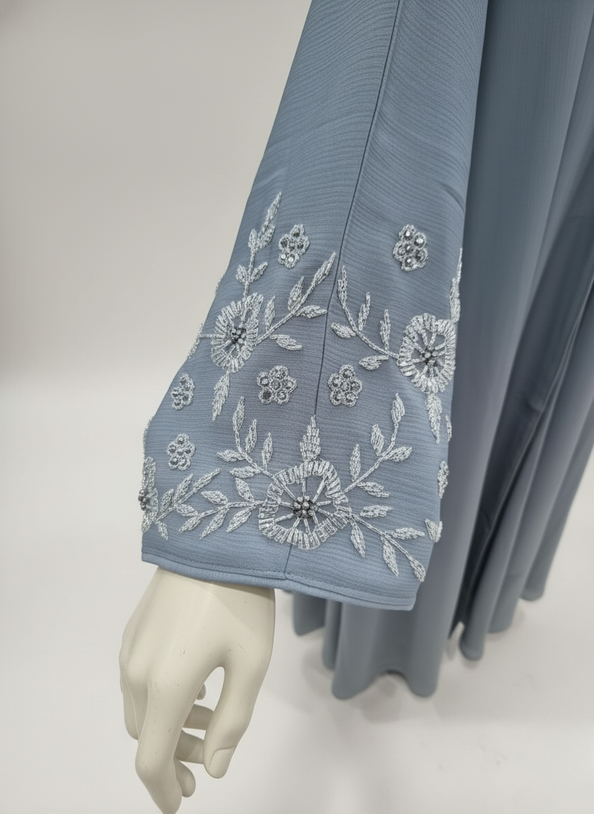 Bloom Beaded Sleeve Abaya