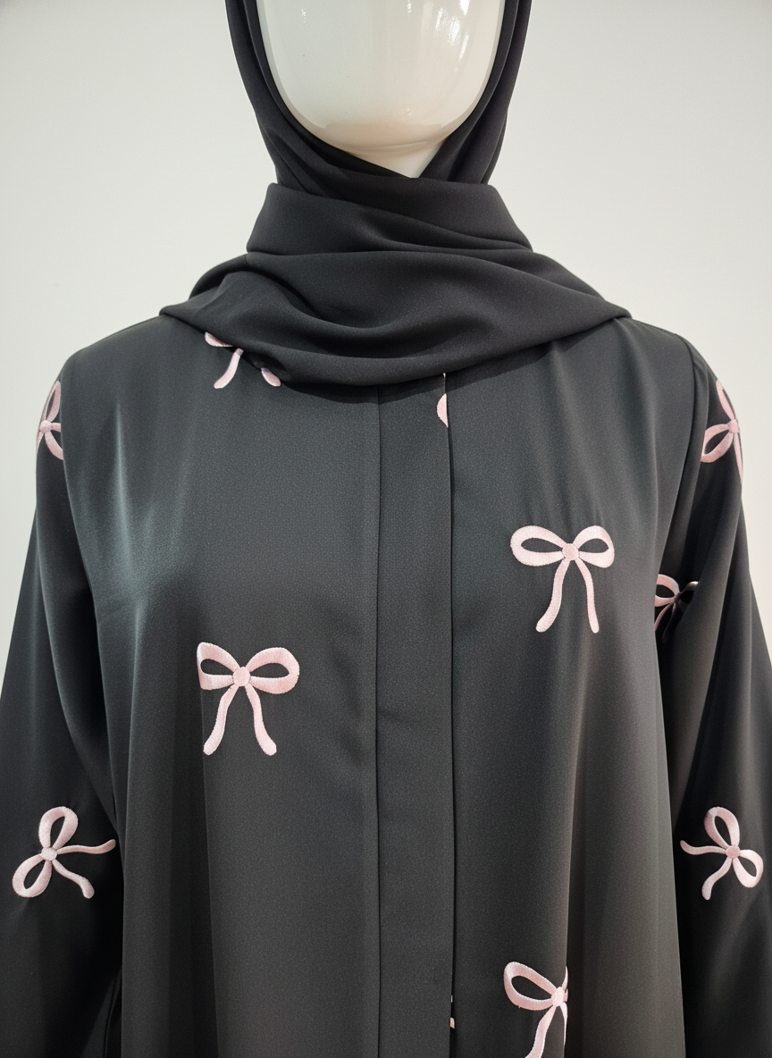 The Bow-tiful Pink Bow Abaya