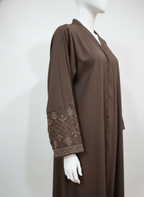 Zahra Brown Blossom Abaya Set