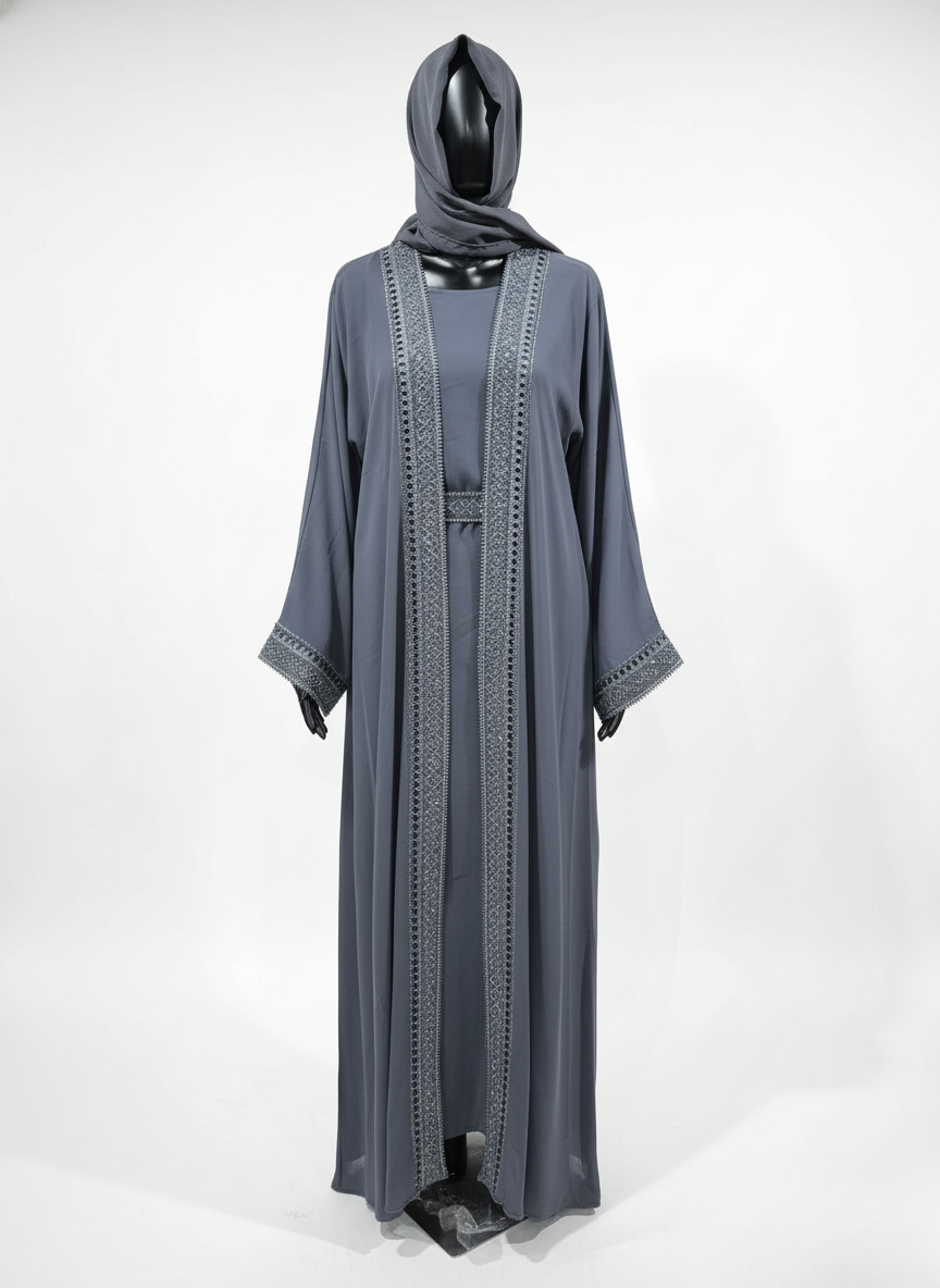 Elegant Overlay Abaya