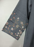 Denim Grace – Embroidered Sleeve