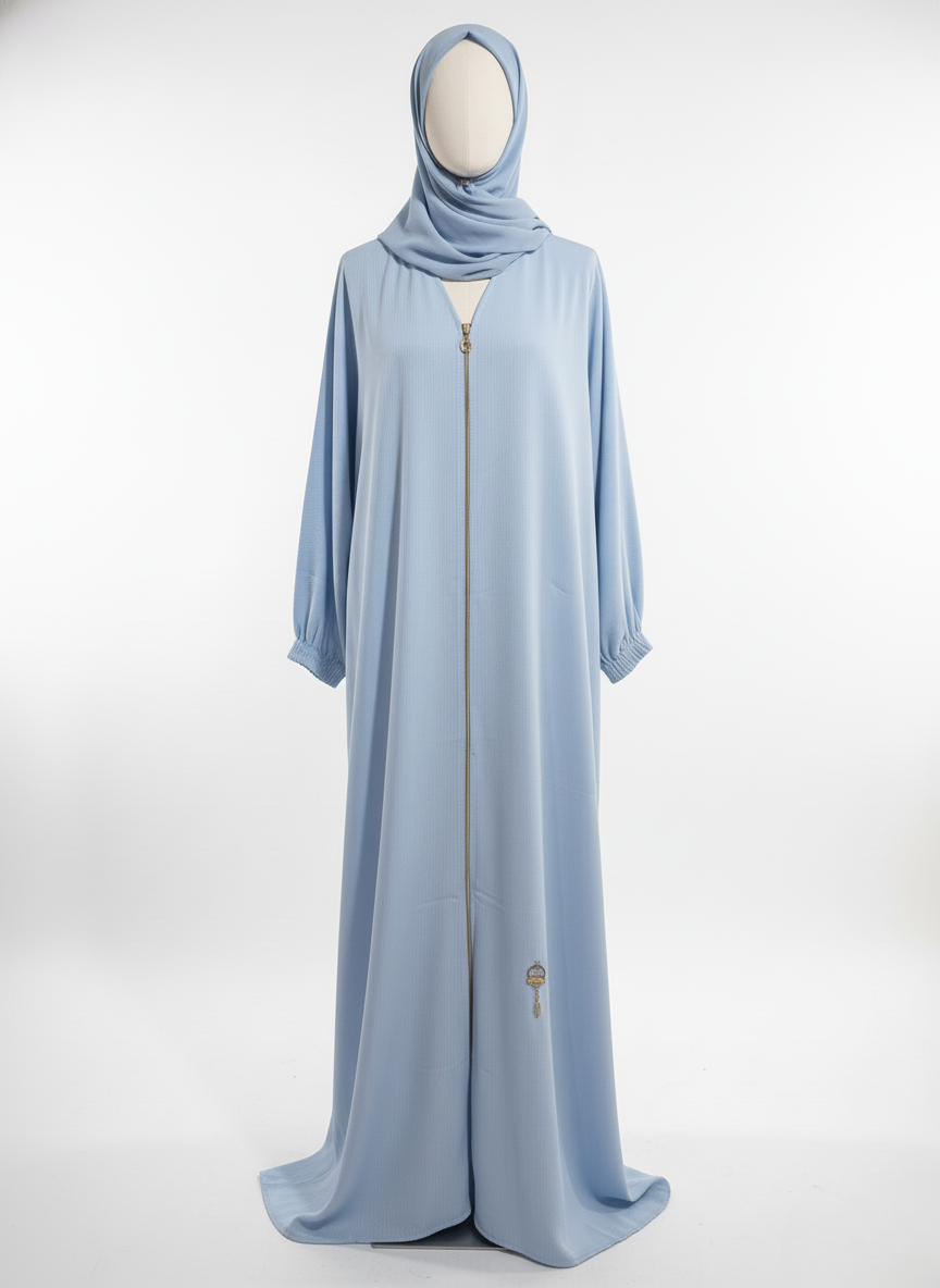 The Everyday Essential: Front Zipped Plain Abayas