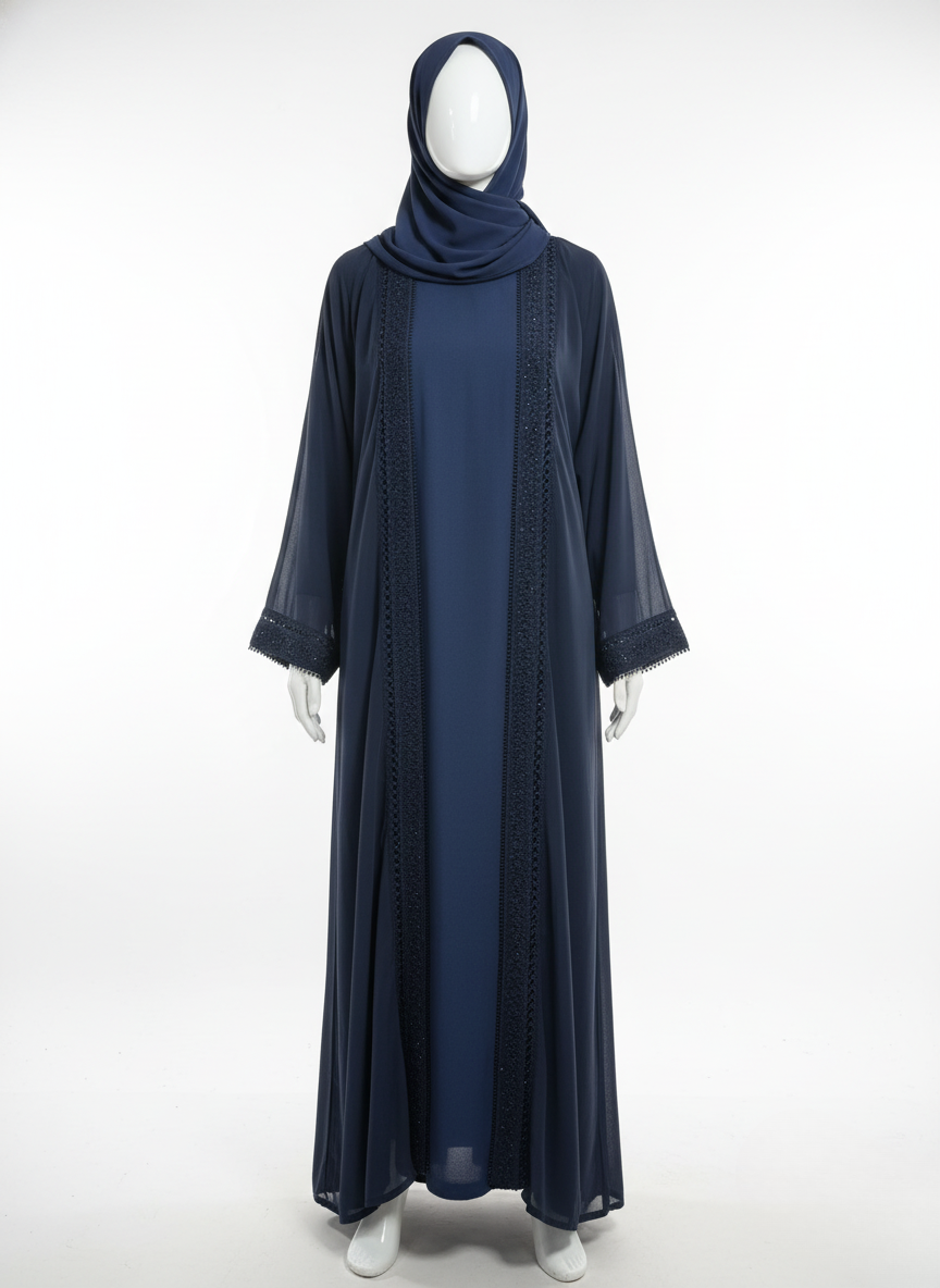 Elegant Overlay Abaya