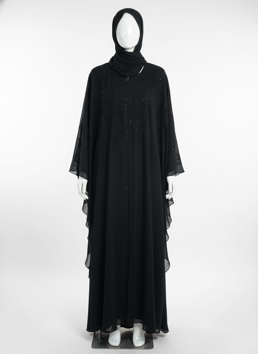 Farasha Elegance Abaya – Front Embellished