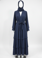 Sophisticated Plain Layered Abaya
