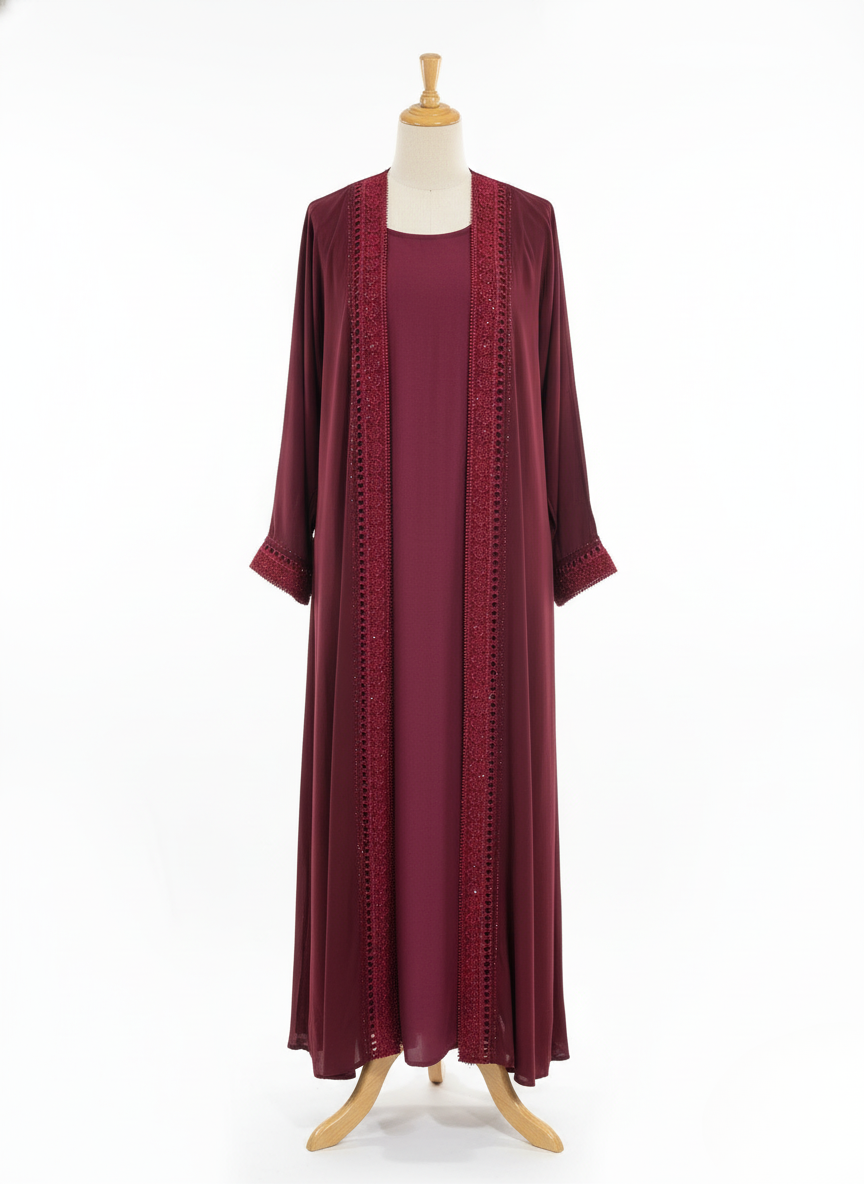 Elegant Overlay Abaya