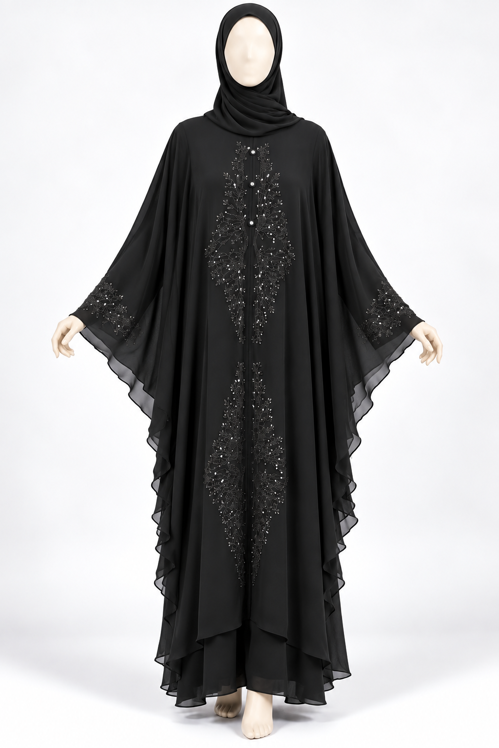 Botanical Beaded Farasha Abaya