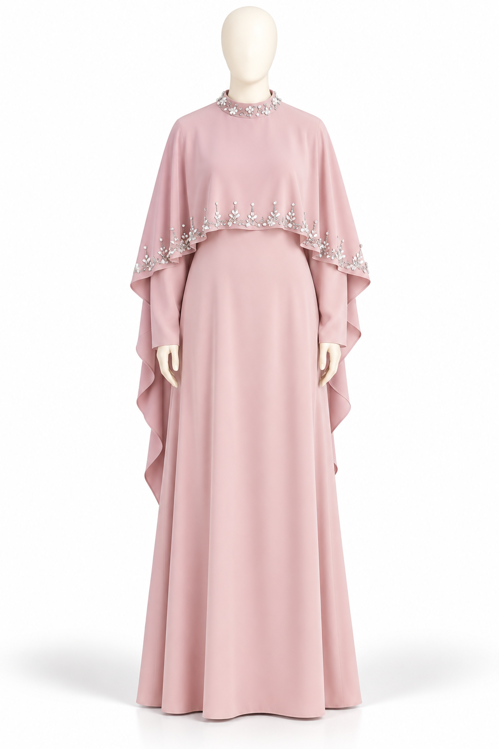 Serene Crystal Cape Abaya
