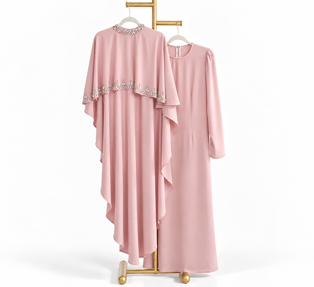 Serene Crystal Cape Abaya