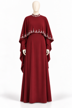 Serene Crystal Cape Abaya