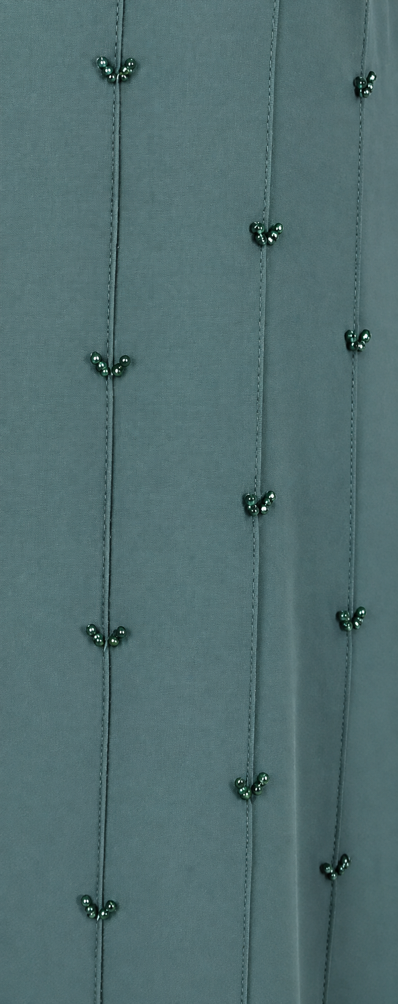 Elegant Front-Beaded Plain Abaya