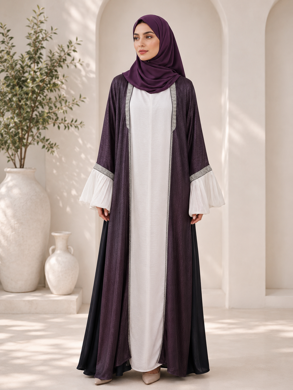Metallic Finish Abaya