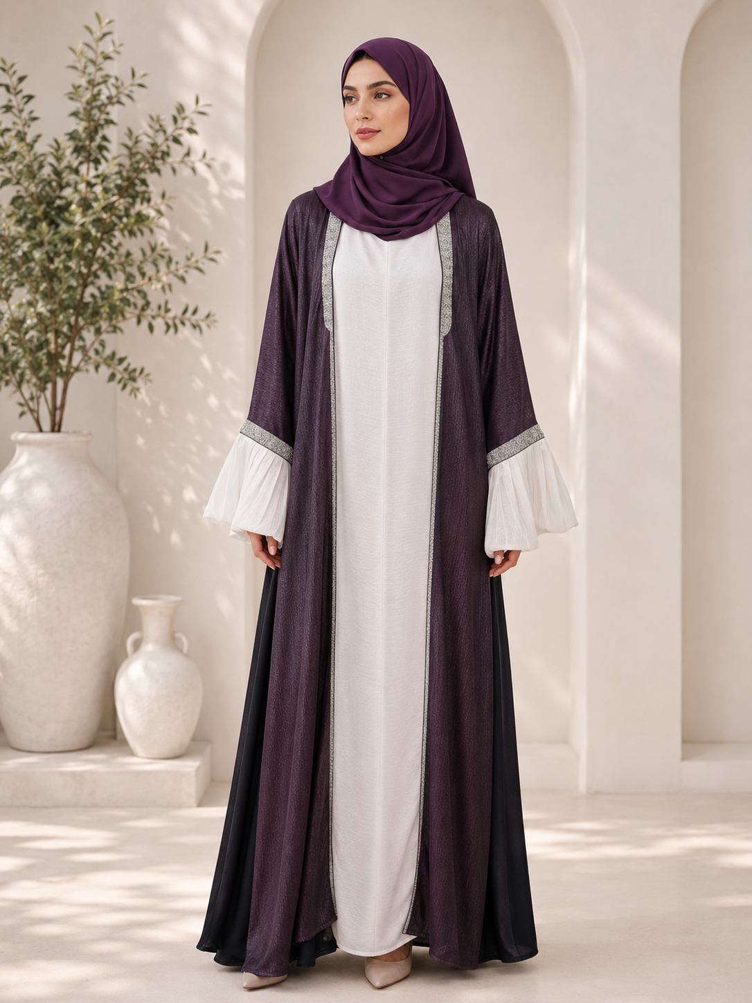 Metallic Finish Abaya