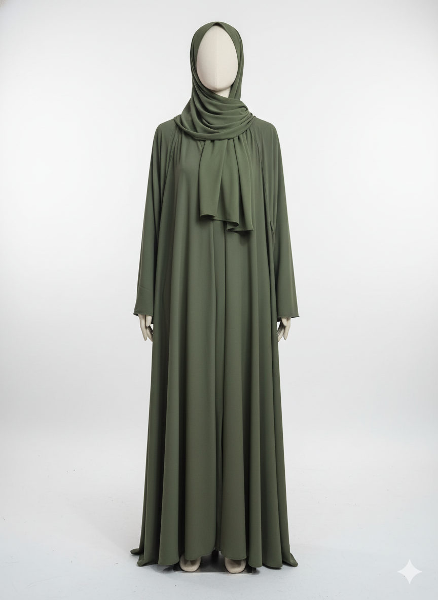 Elegant Umbrella-Cut Abaya