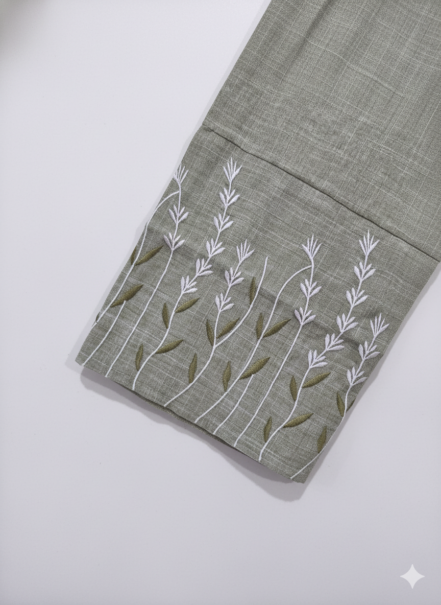 Embroidered Sleeve Classic Abaya
