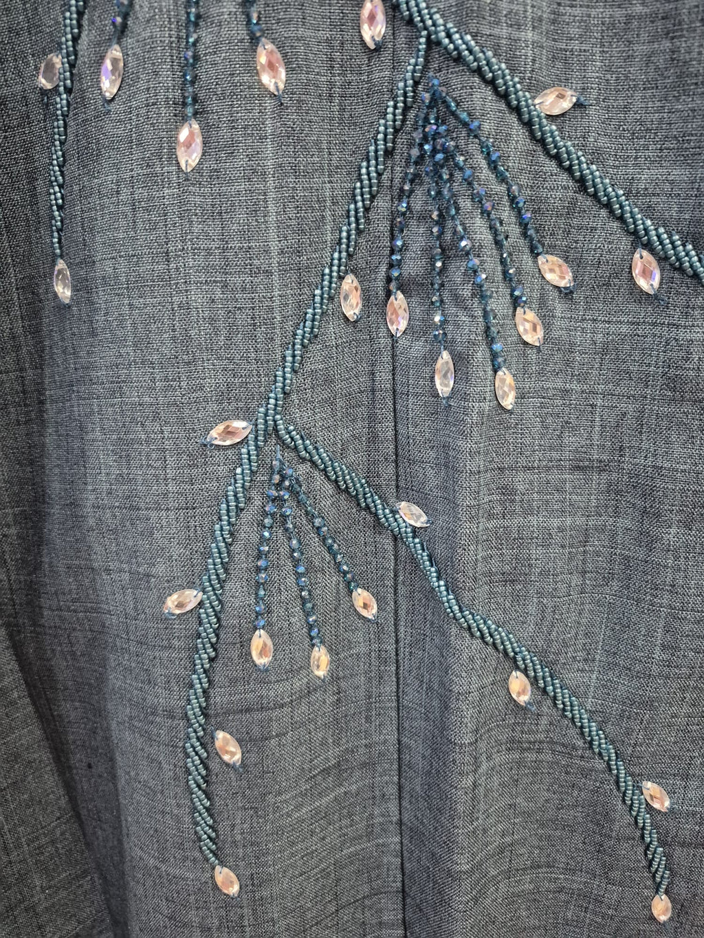 Blue Front beaded