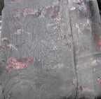 Elegant Self Print Gray Abaya