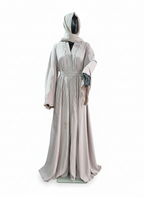The Ethereal Blush Abaya: Delicately Embellished
