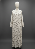 Petal Flow Self-Print Abaya