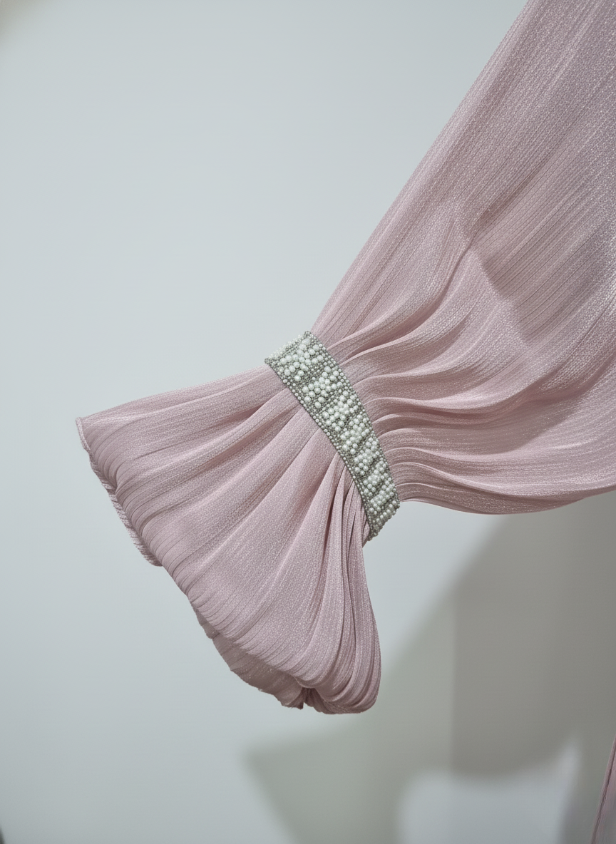 Luxury Beaded Pink Abaya