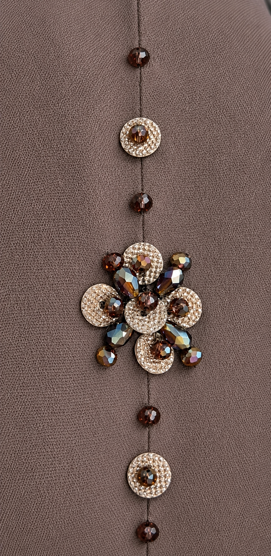 Front-Closed Elegant Beaded Abaya