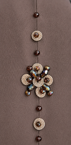 Front-Closed Elegant Beaded Abaya
