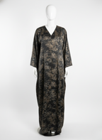 Graceful Black Self-Print Shiny Abaya