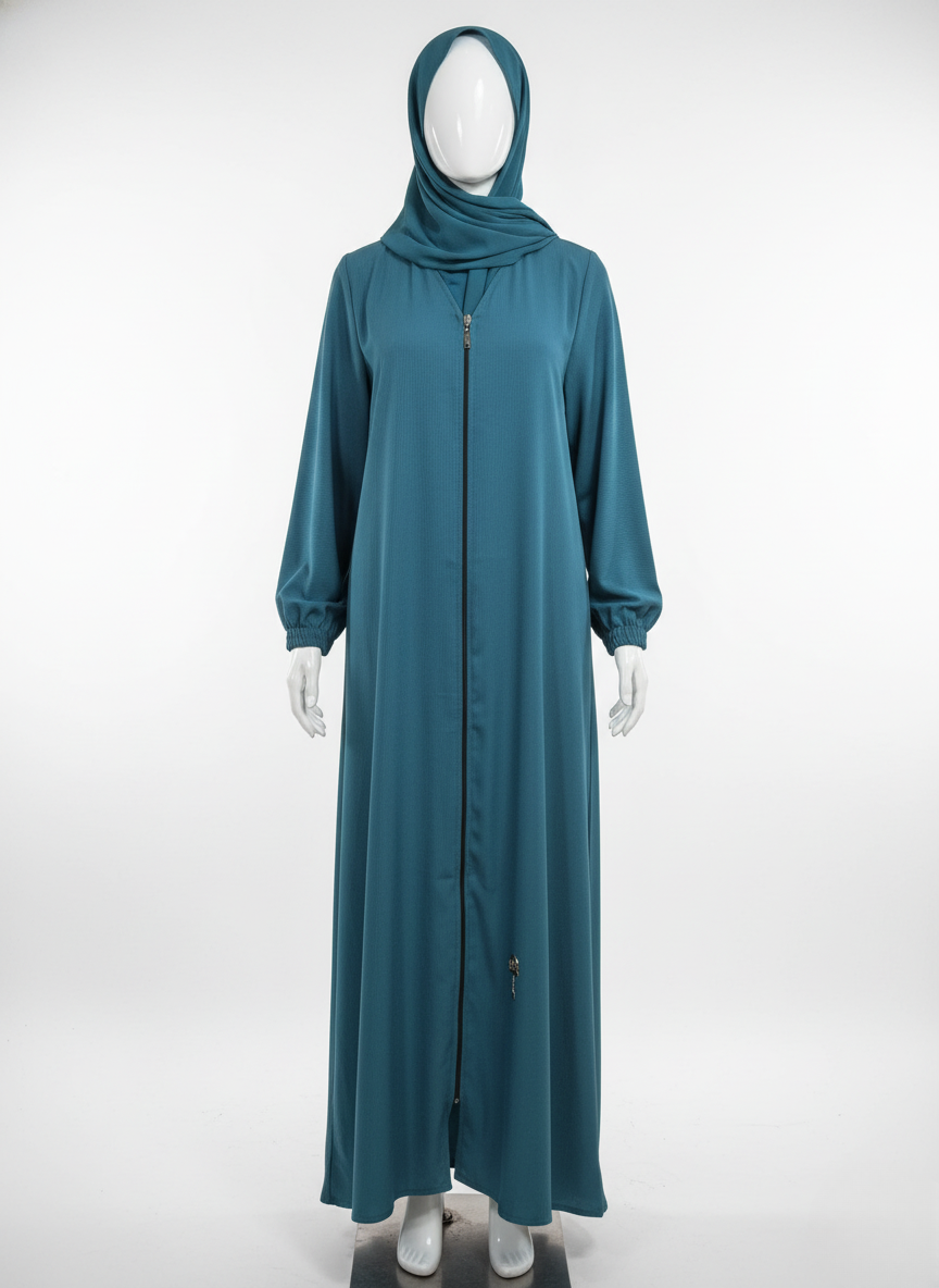 The Everyday Essential: Front Zipped Plain Abayas