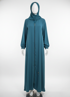 The Everyday Essential: Front Zipped Plain Abayas