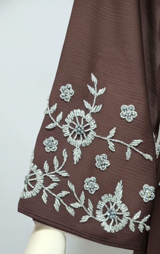 Bloom Beaded Sleeve Abaya