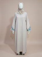 Luxe Green Sleeve Embroidery Abaya