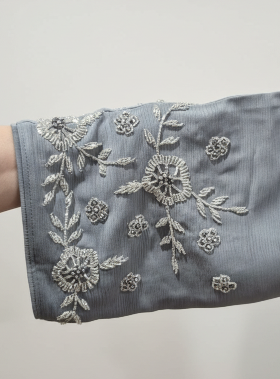 Bloom Beaded Sleeve Abaya