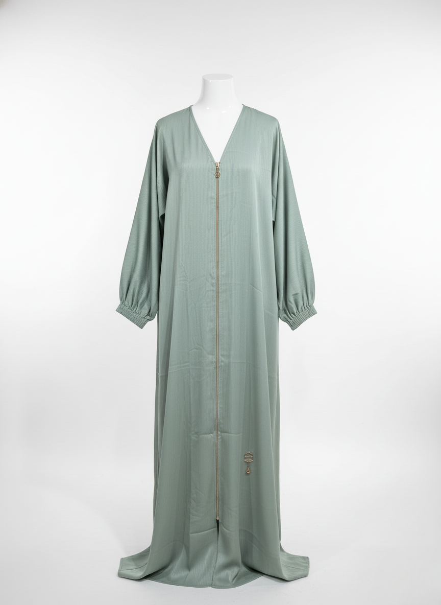 The Everyday Essential: Front Zipped Plain Abayas