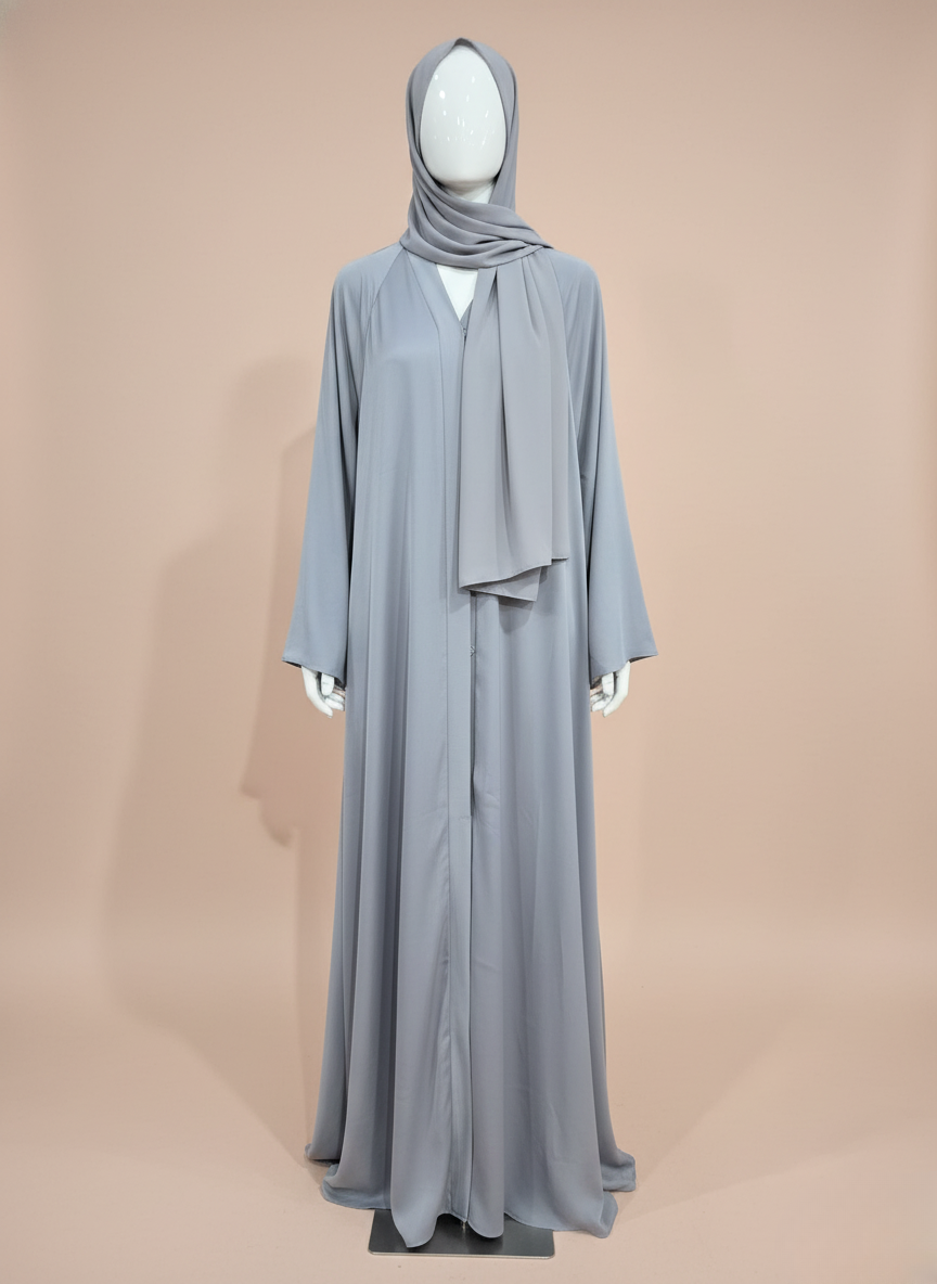 Elegant Umbrella-Shaped Nida Abaya with Shiny Finish